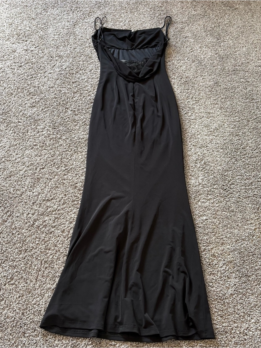 REVOLVE Katie May Surreal Black Backless Lace-Trim Slip Gown Like New - Picture 5 of 7